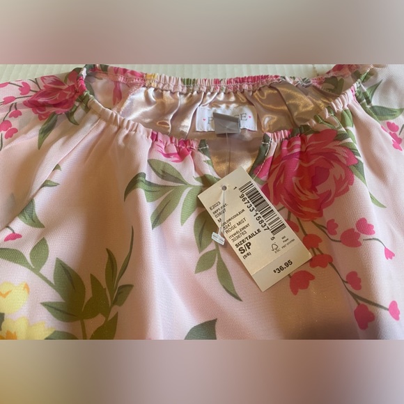 The Children's Place Summer Short Sleeve Pink Floral Girls Small Dress NWT - Picture 3 of 3